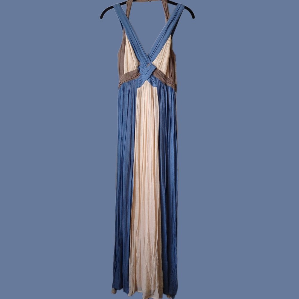 RYU Long Dusty Blue Sleeveless Maxi Dress